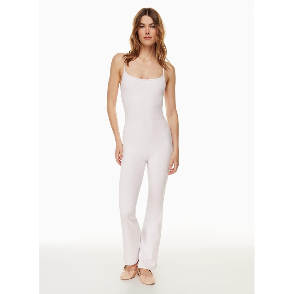Aritzia Wilfred Free Freestyle Kick Flare Jumpsuit Scoop Neck Lilac Size Small